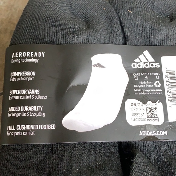 ADIDAS CUSHIONED AERORADY COMPRESSN NO SHOW - Picture 10 of 13